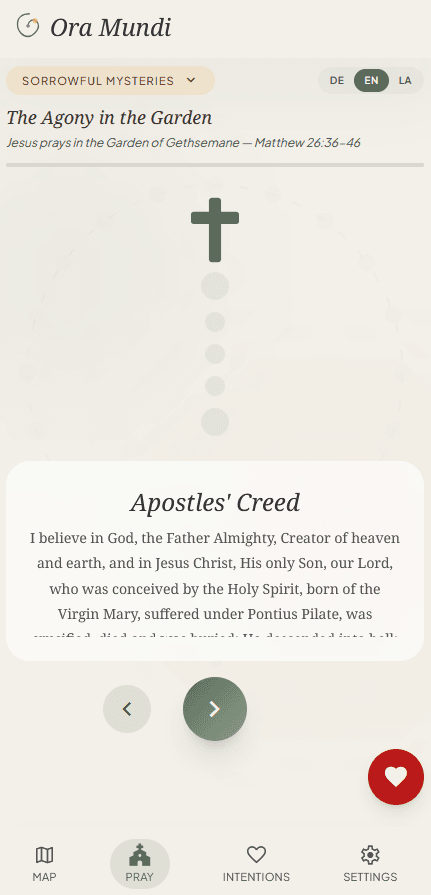 Rosenkranz-Gebetsansicht